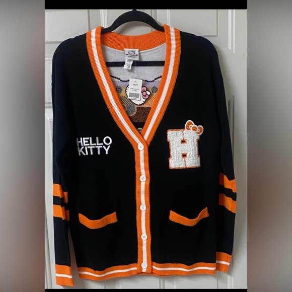 Hello Kitty Sweaters - Hello Kitty Halloween Varsity Style Cardigan Size Medium
